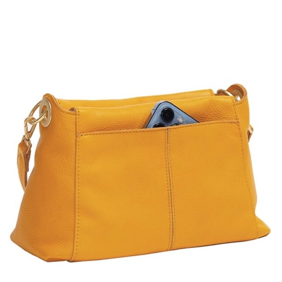 Hammitt Bryant Medium Crossbody Shoulder Bag Gold Tangerine Yellow - Picture 3 of 4